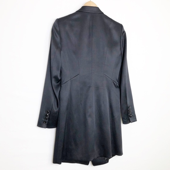Time Post Modern Black satin one button closure blazer - Picture 8 of 10